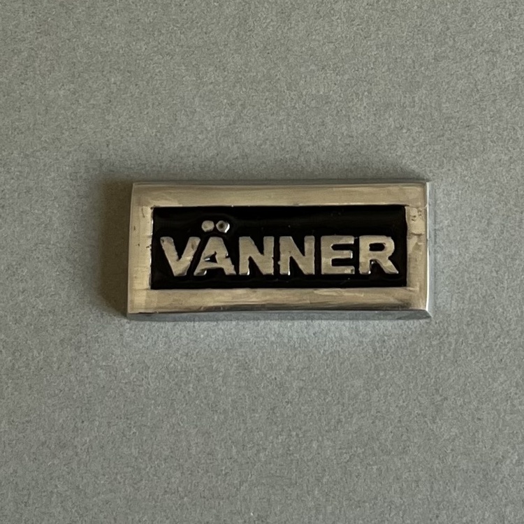Metalskilt med ramme, Venner, Sort