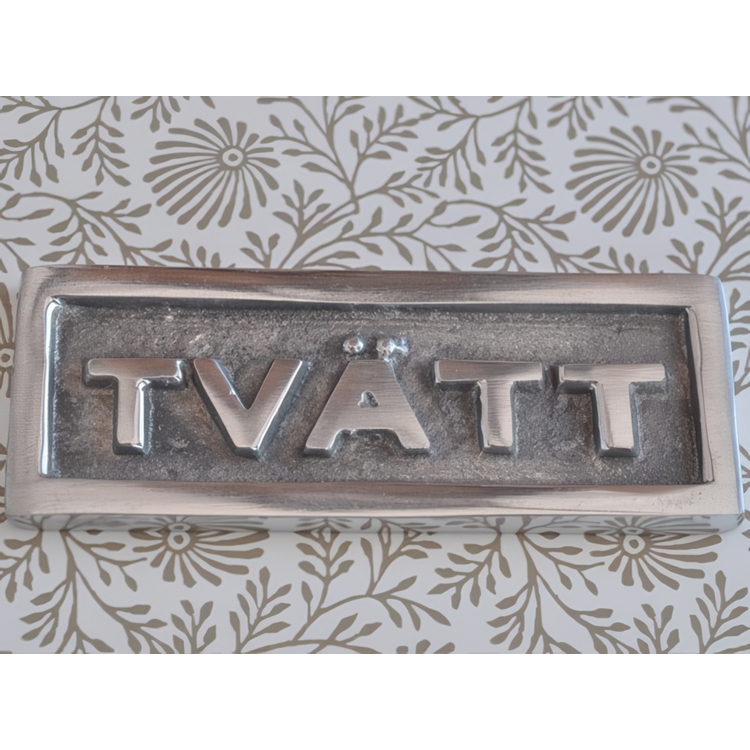 Metalskilt, Vask