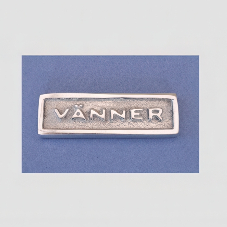 Metalskilt med ramme, Venner