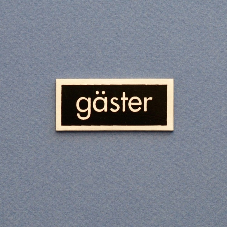 Gæsteskilt, Sort