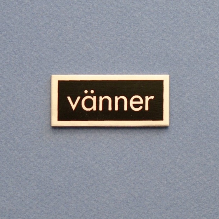 Metalskilt, Venner, Sort