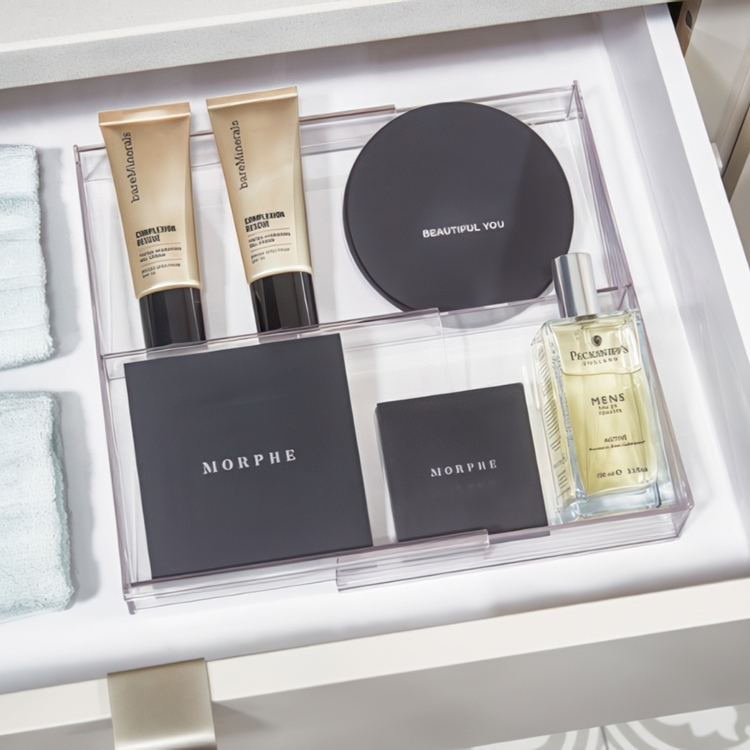 Skrå skuffeindsats til makeup, The Home Edit