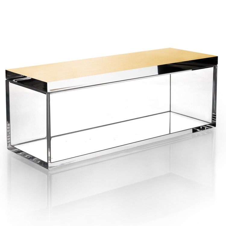 Aflangt smykkeskrin, Guld
