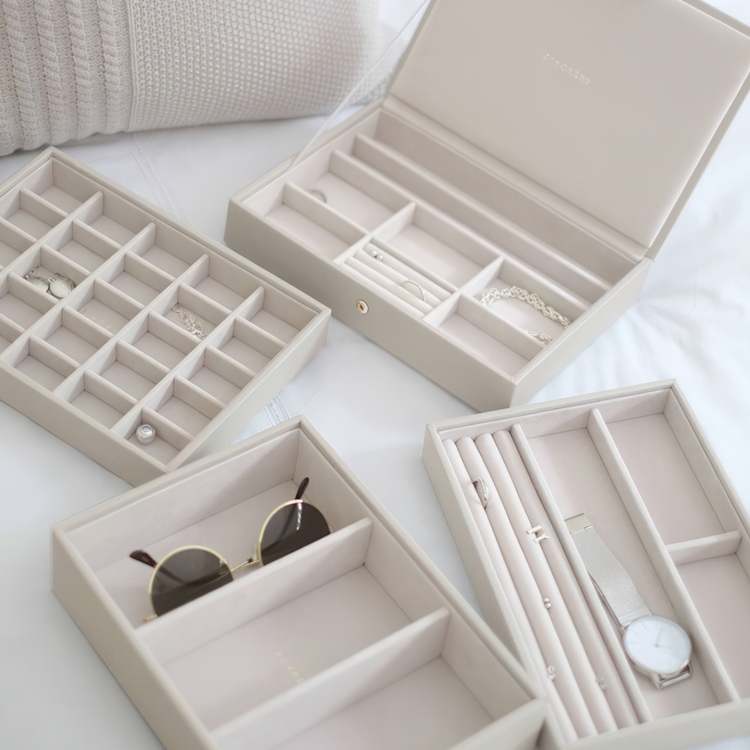 Smykkeskrin 4 etager, Classic, Stackers, Beige