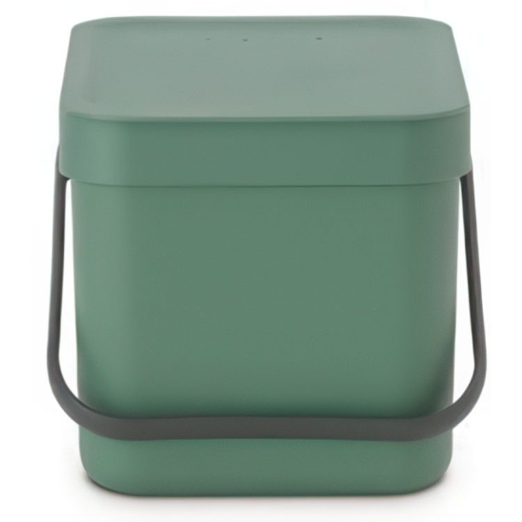 Affaldsspand med låg og håndtag 6L, Brabantia, grøn