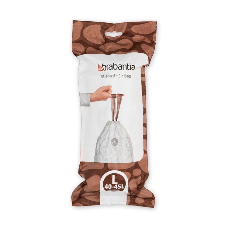 Affaldspose med snøretræk 10-pak 40-45L, Brabantia