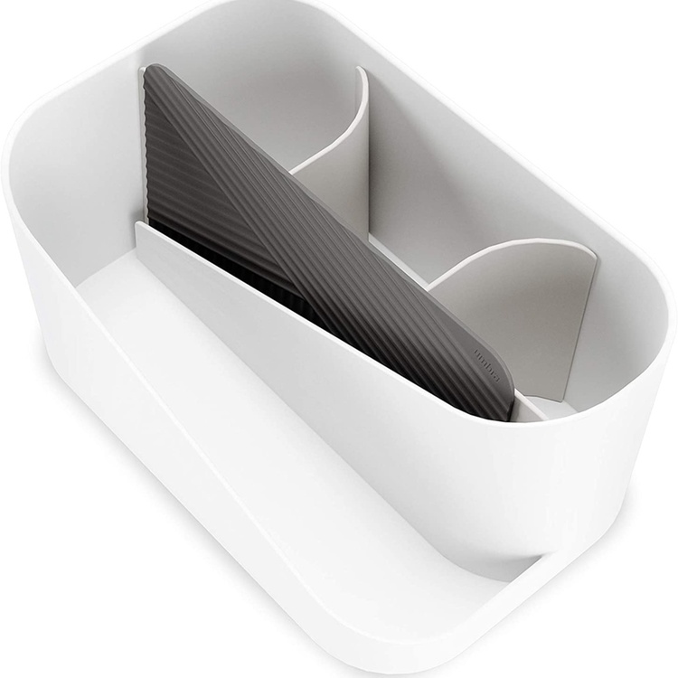 Holder til hårtørrer m.m., UMBRA GLAM HAIR TOOLS ORGANISER, 26,5 x 17 x H 12,5 cm, Hvid / grå