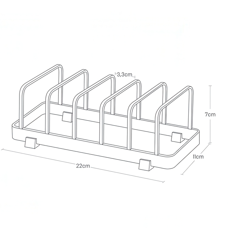 Stativ til tallerkener, TOWER DISH STAND, 22 x 11 x H 7 cm, Yamazaki