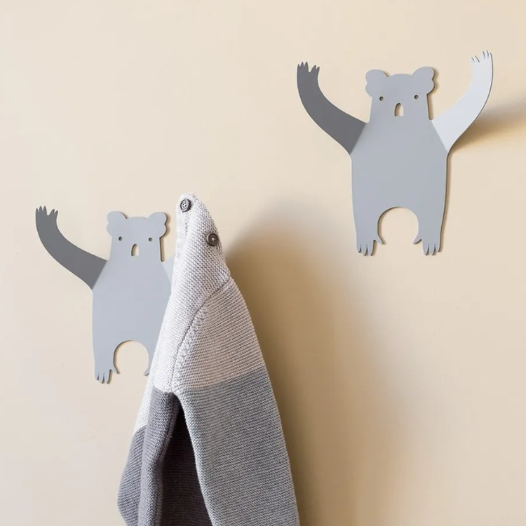 Vægknage i genbrugsmetal, Koala