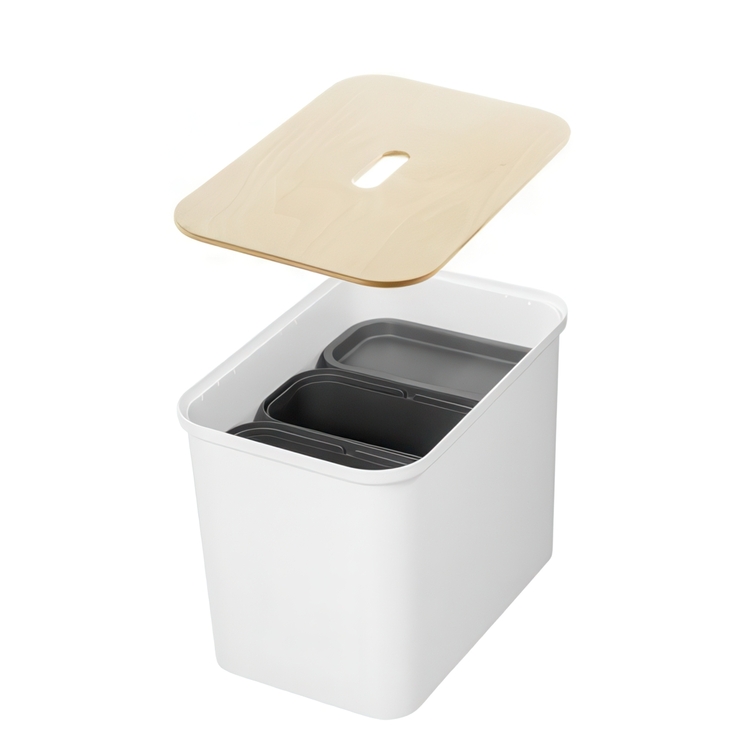 Affaldssorteringsstation med låg og 3 indsatser, SmartStore