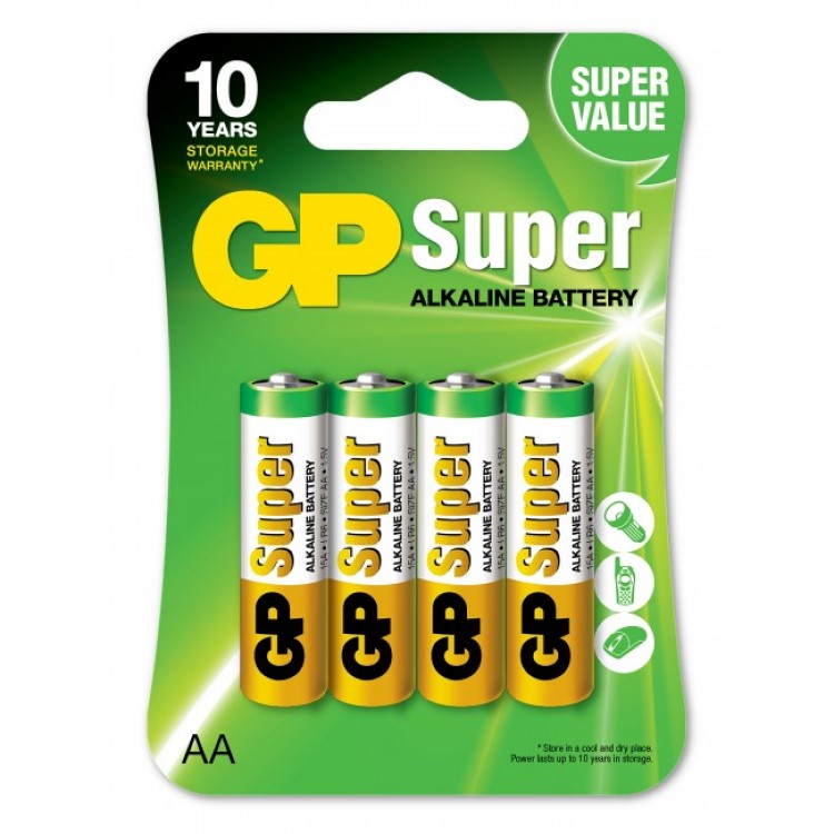 Batteri AA, 4-pak