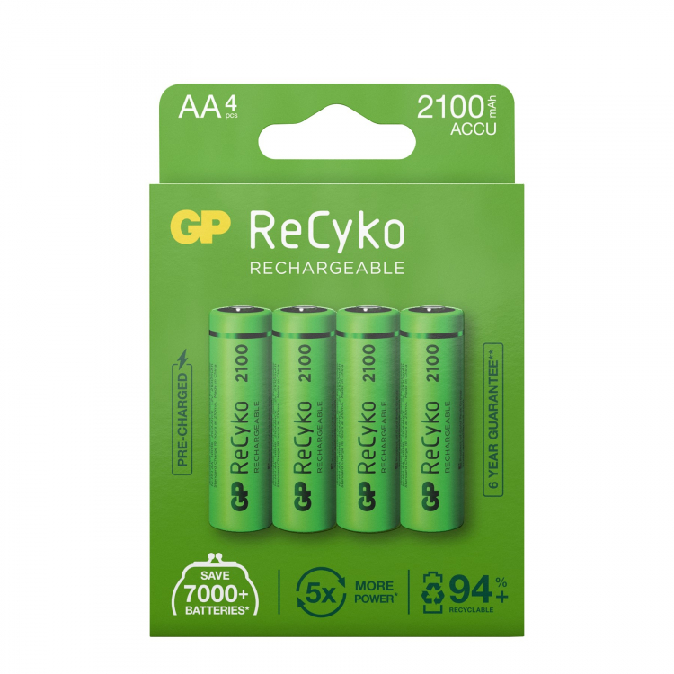 Genopladelige batterier AA, 4-pak