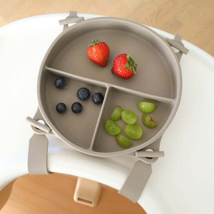 Børnetallerken med sugekop og strop