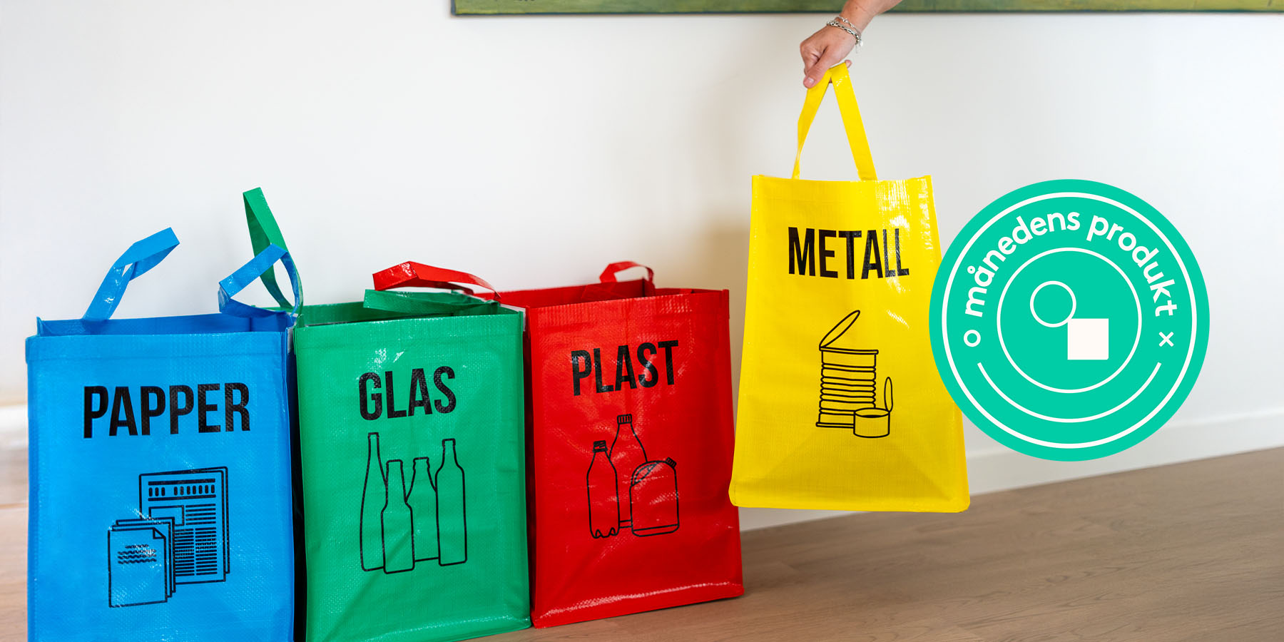 Månedens produkt: Affaldssortering glas, papir, metal & plast