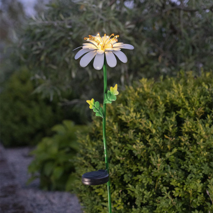 Solcelleblomst på spyd, Daisy i gruppen Belysning / Udendørsbelysning / Solcellelamper hos SmartaSaker.se (13525)