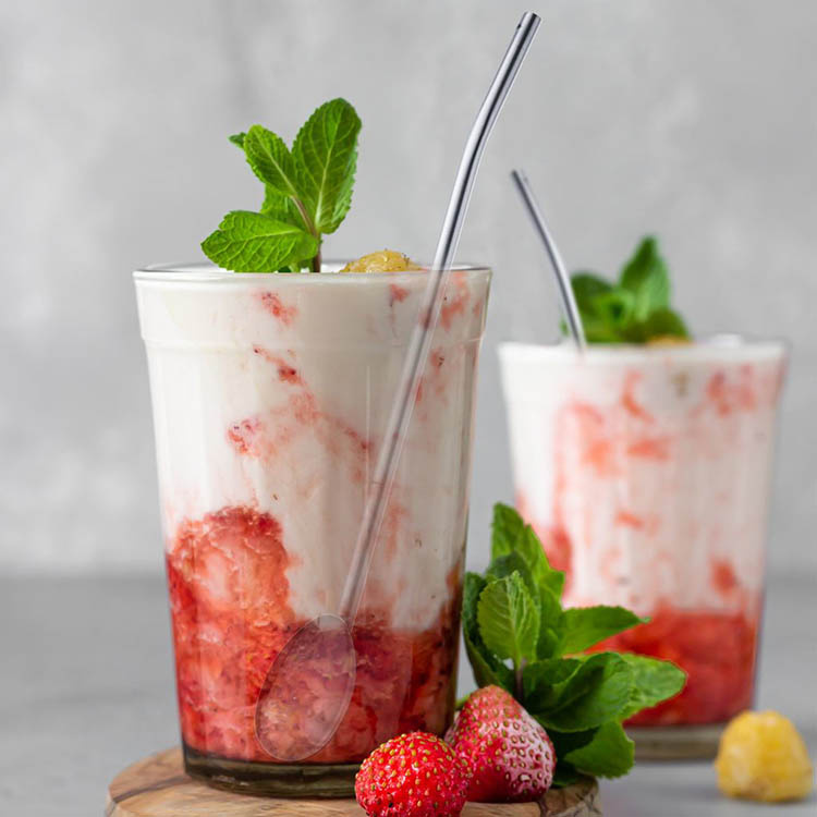 Sugerør med ske 4-pak i gruppen Hjem / Køkkenredskaber / Drikkevarer hos SmartaSaker.se (14588)