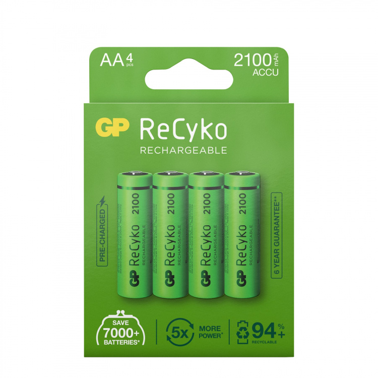 Genopladelige batterier AA, 4-pak i gruppen / Batterier hos SmartaSaker.se (lima-487884)