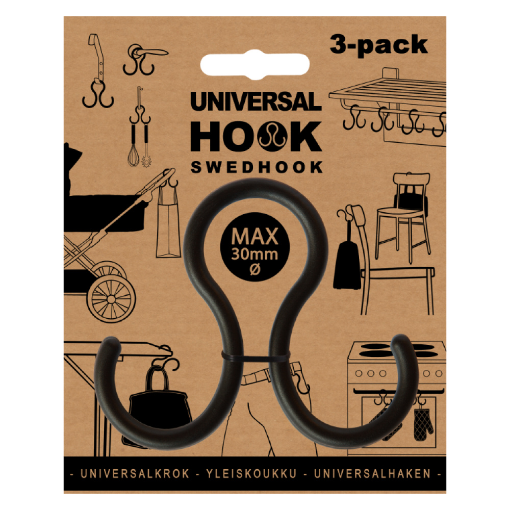 Universalkrog Swedhook 3-pak i gruppen Hjem / Sorter & Gem hos SmartaSaker.se (12250)