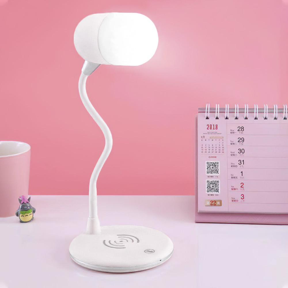 spisekammer Ydmyg kyst Bordlampe med højttalere og Qi-opladning - Smart lampe | SmartaSaker