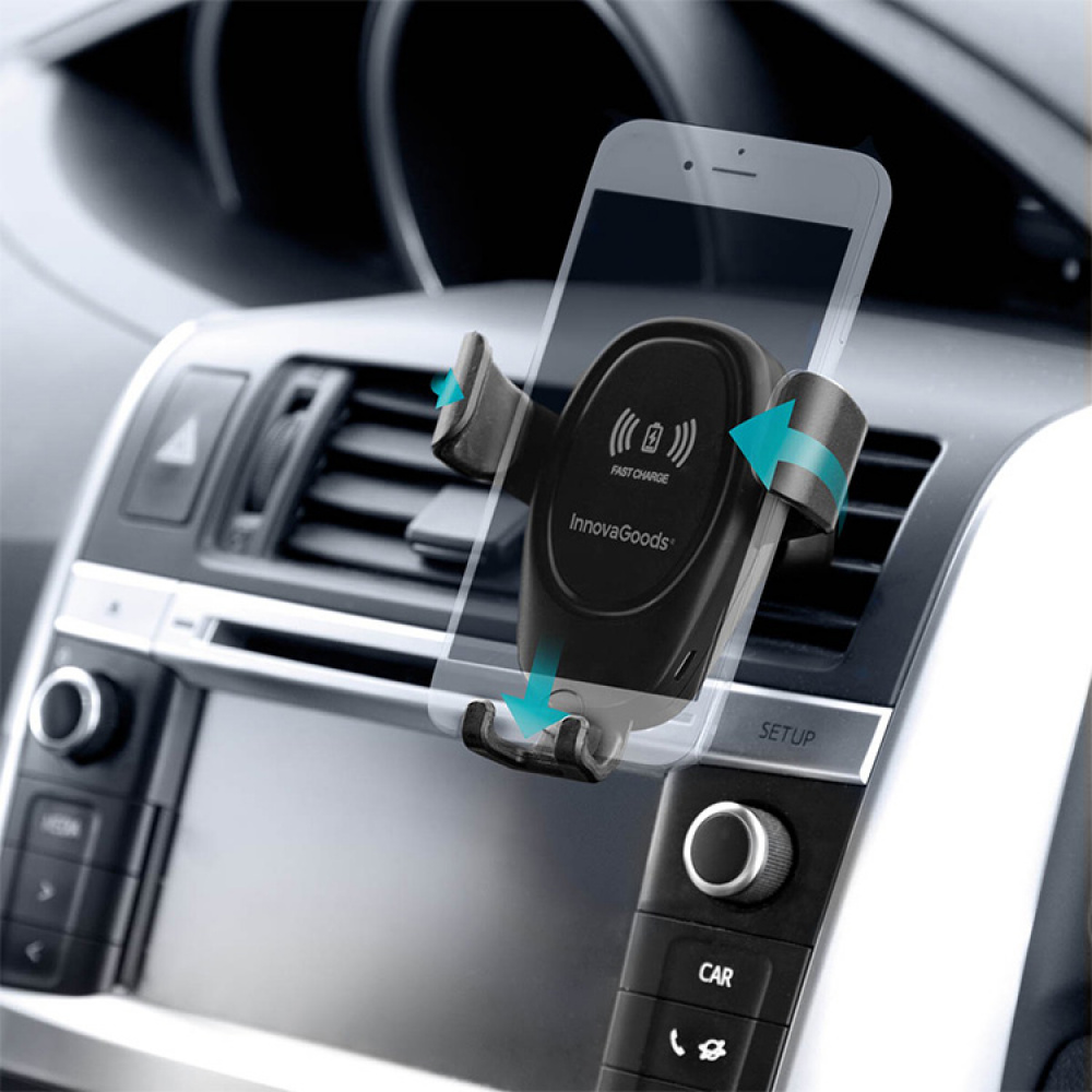 Mobilholder til bilen med QI-opladning i gruppen Hjem / Elektronik / Opladere og powerbanks hos SmartaSaker.se (13293)