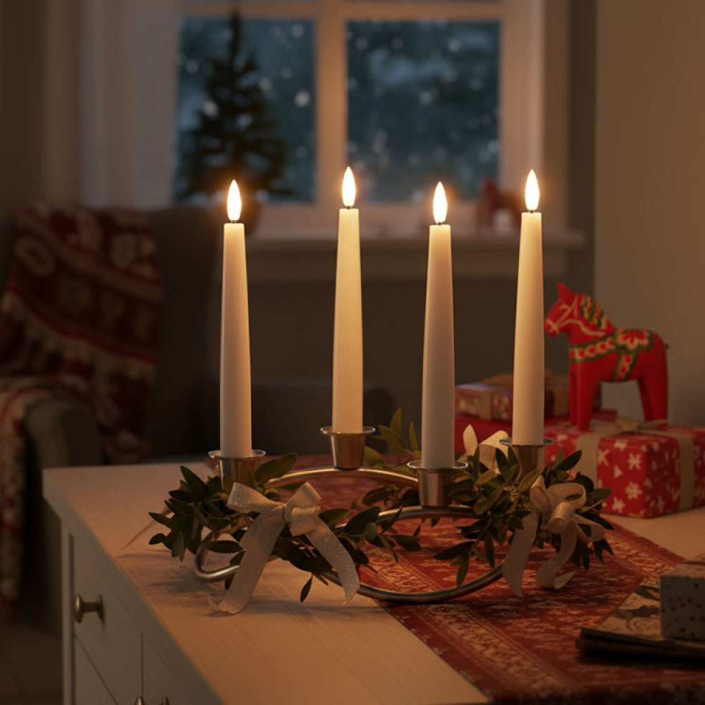 Stearinlys med fjernbetjening 4 stk. i gruppen Belysning / Indendørsbelysning / Lys hos SmartaSaker.se (13640)