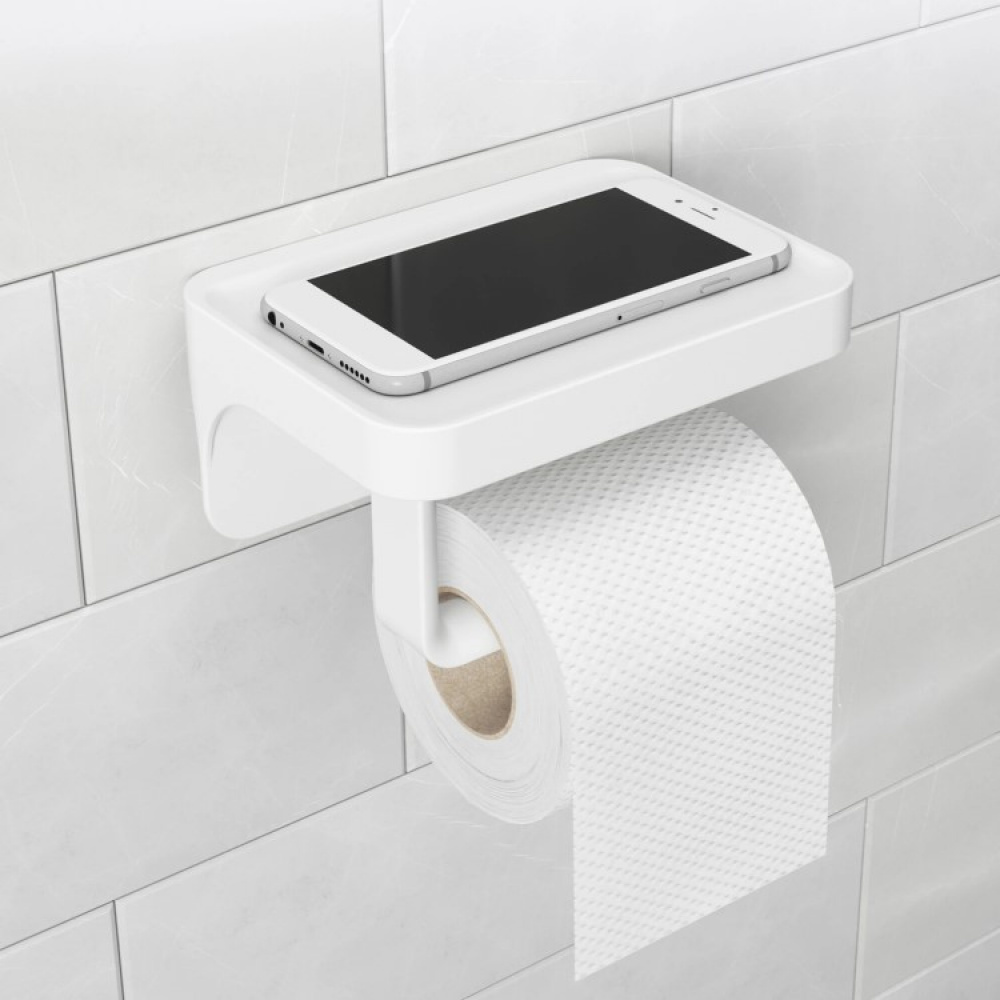 Toiletpapirholder med hylde i gruppen Hjem / Badeværelse / Toilet og håndvask hos SmartaSaker.se (13802)
