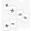 Kortspil med matematiktegn