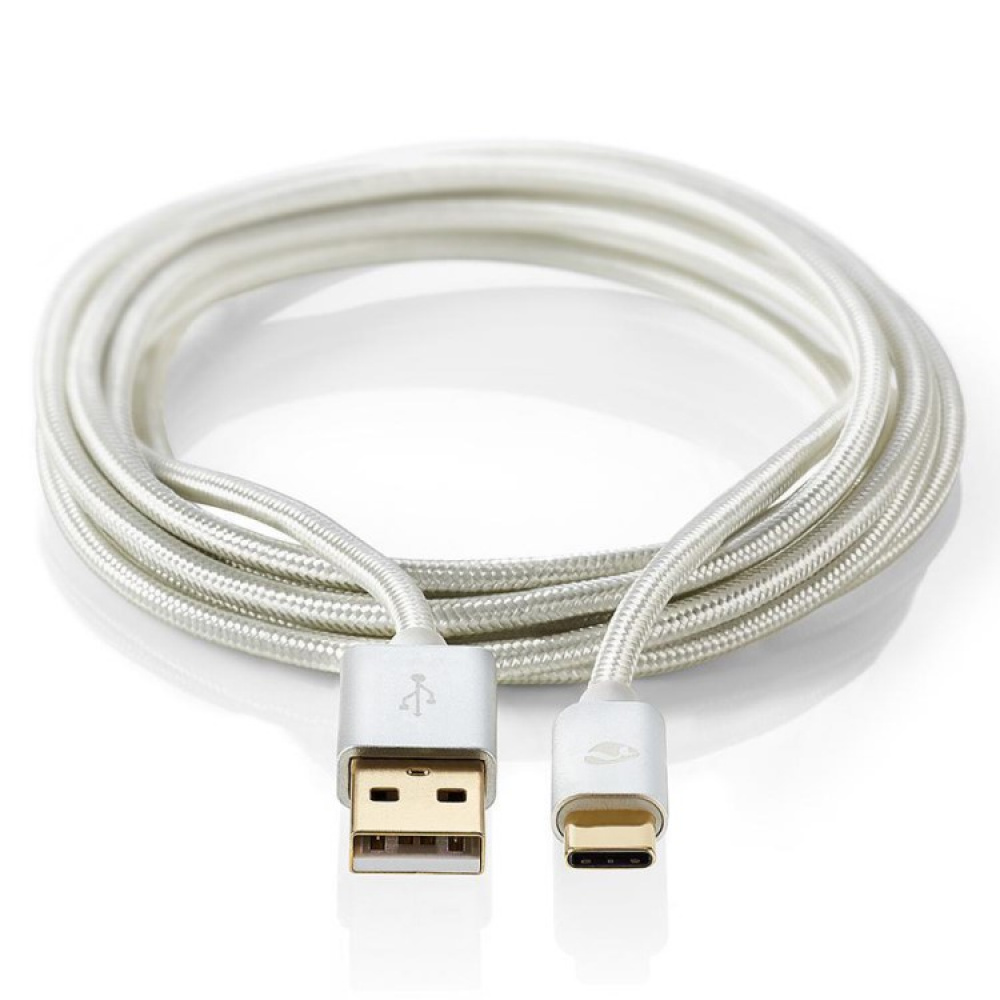 Langt USB-kabel i stof i gruppen Hjem / Elektronik / Kabler og adaptere hos SmartaSaker.se (13894)