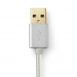Langt USB-kabel i stof