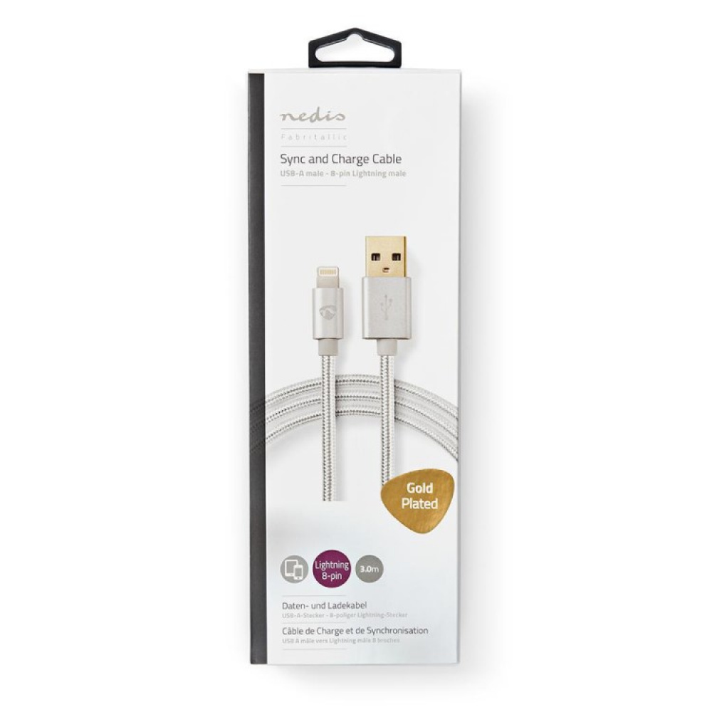 Langt USB-kabel i stof i gruppen Hjem / Elektronik / Kabler og adaptere hos SmartaSaker.se (13894)