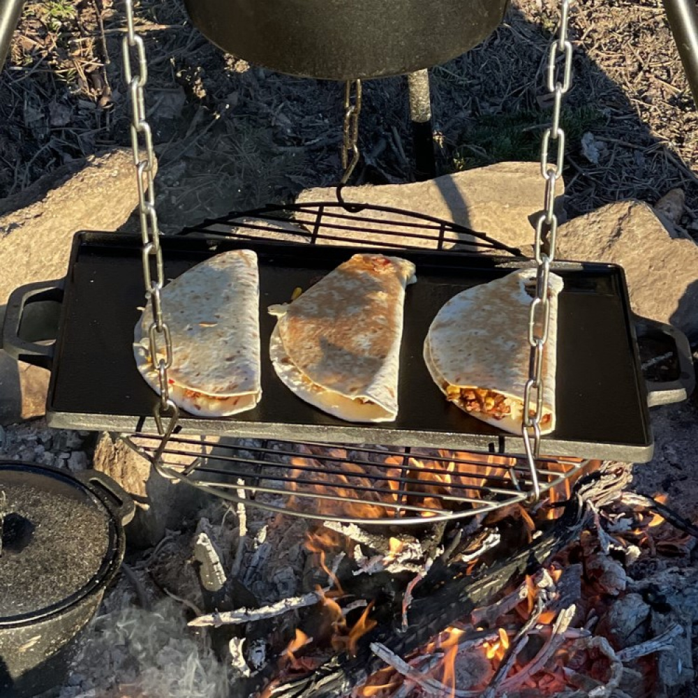 Satake vendbar grill- og stegeplade i støbejern i gruppen Hjem / Grilltilbehør hos SmartaSaker.se (14090)