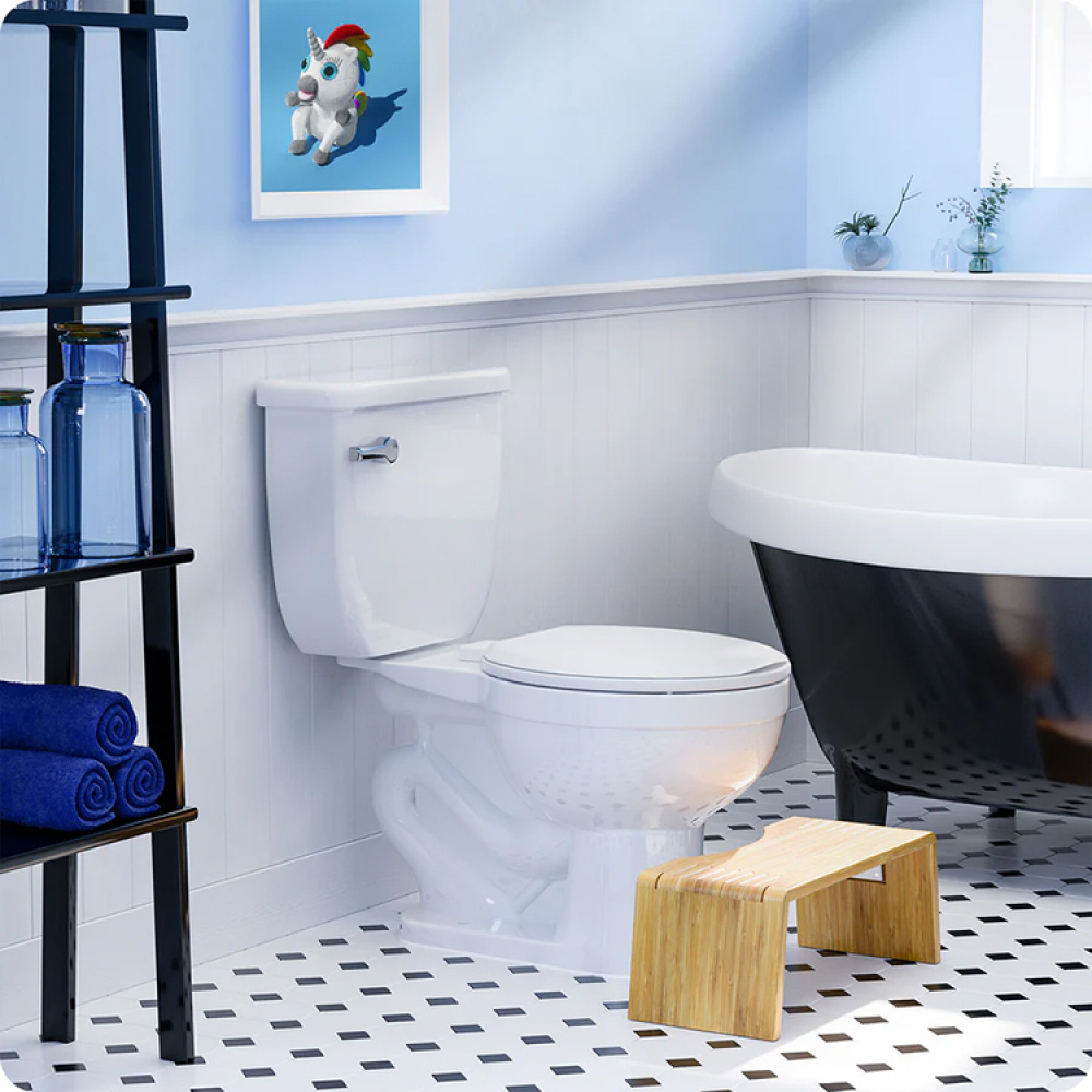 Foldbar toiletskammel i bambus, Squatty Potty i gruppen Hjem / Badeværelse / Toilet og håndvask hos SmartaSaker.se (14158)