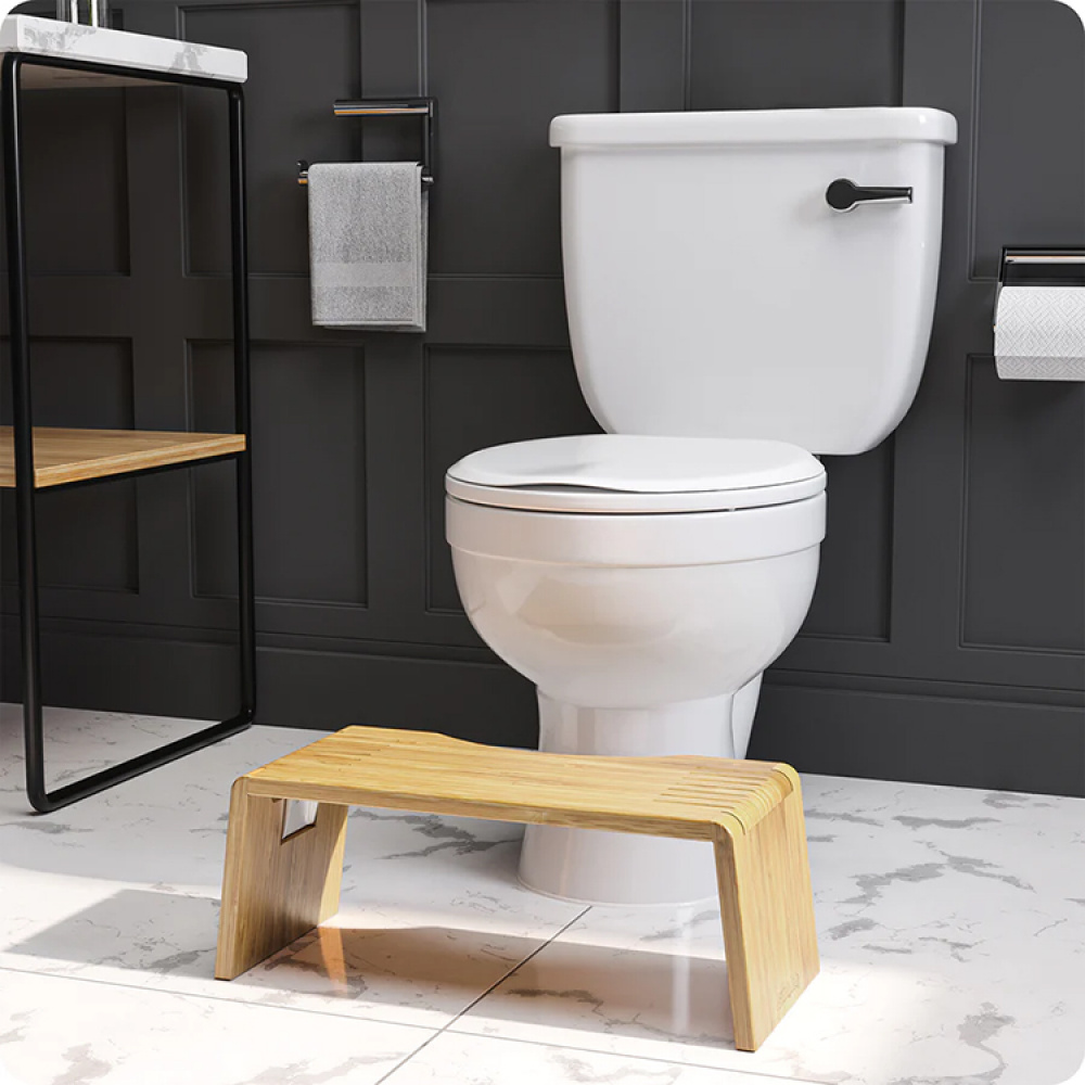 Foldbar toiletskammel i bambus, Squatty Potty i gruppen Hjem / Badeværelse / Toilet og håndvask hos SmartaSaker.se (14158)