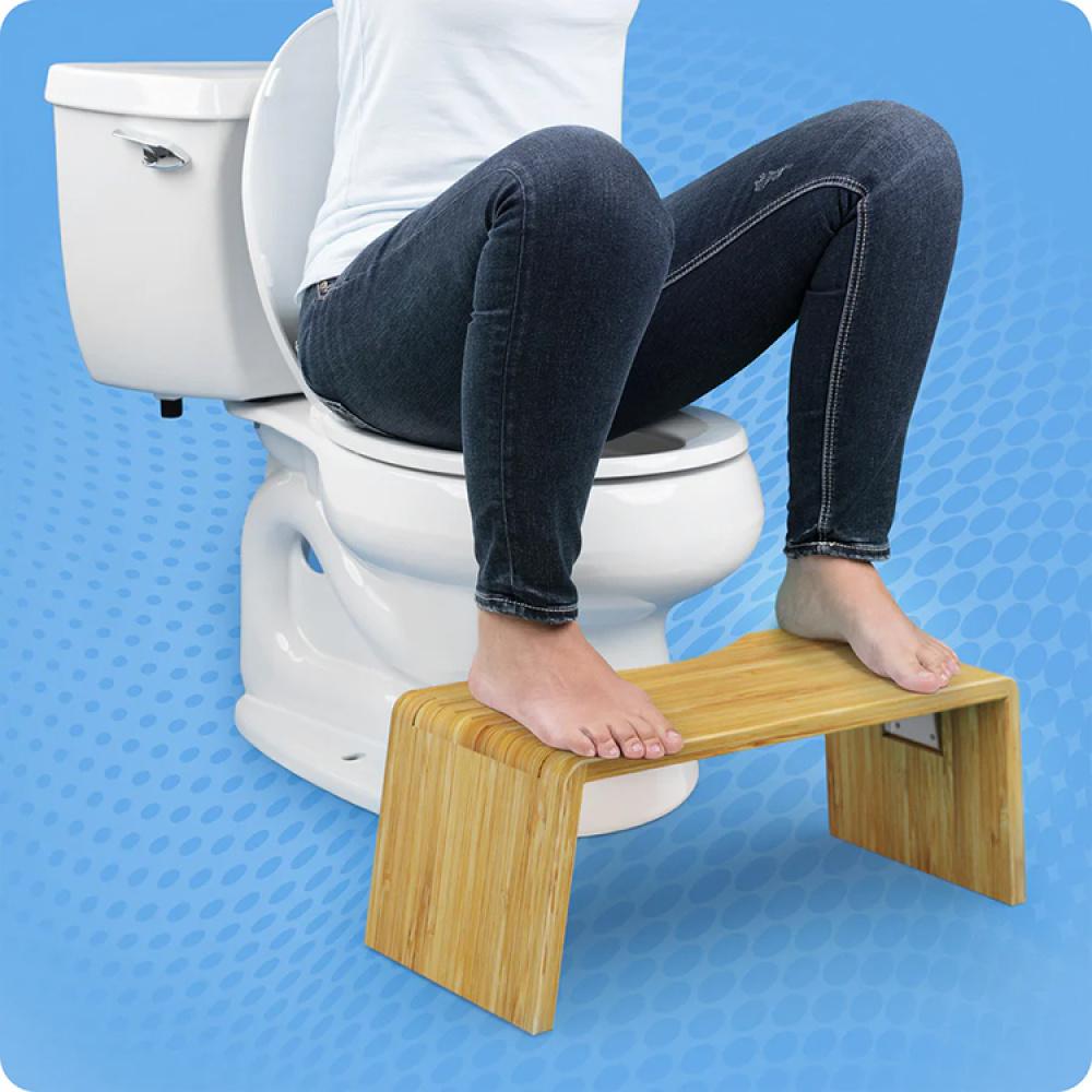 Foldbar toiletskammel i bambus, Squatty Potty i gruppen Hjem / Badeværelse / Toilet og håndvask hos SmartaSaker.se (14158)