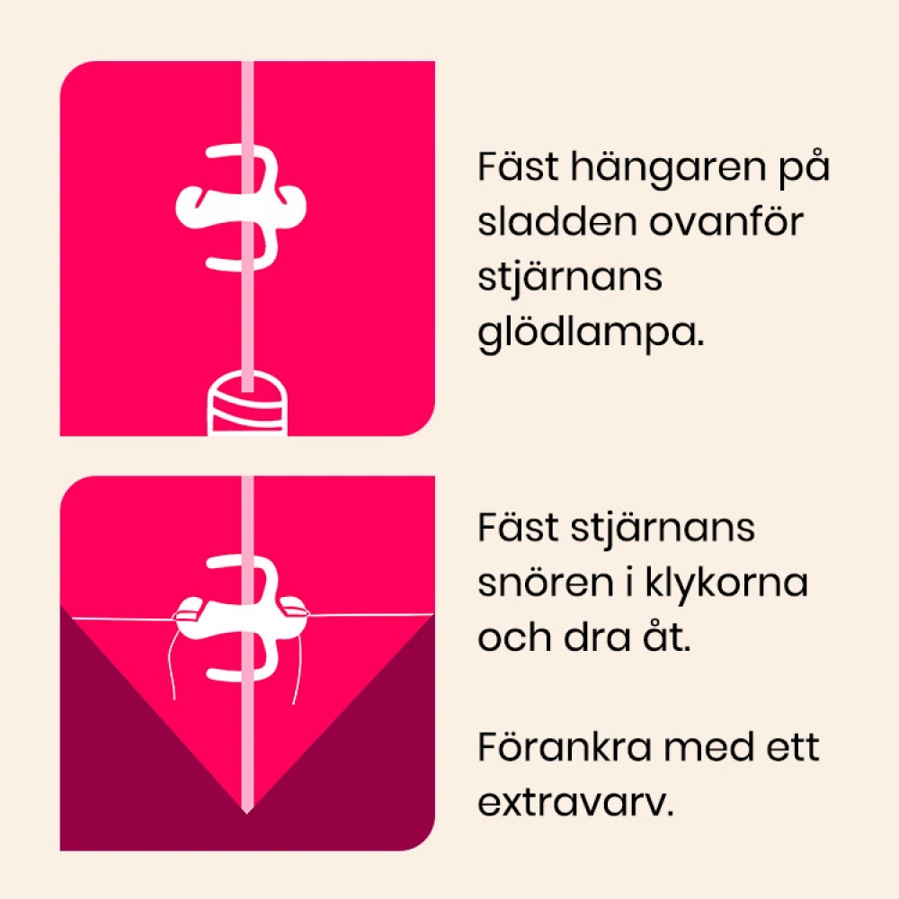 Stjerneophæng 2-pak i gruppen Højtider / Advent og jul hos SmartaSaker.se (14168)