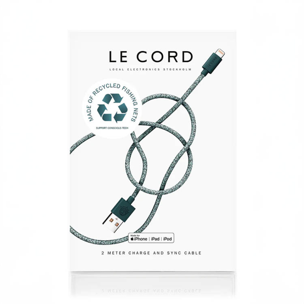 USB-kabel i genanvendt fiskenet, 2 meter i gruppen Hjem / Elektronik / Kabler og adaptere hos SmartaSaker.se (14320)