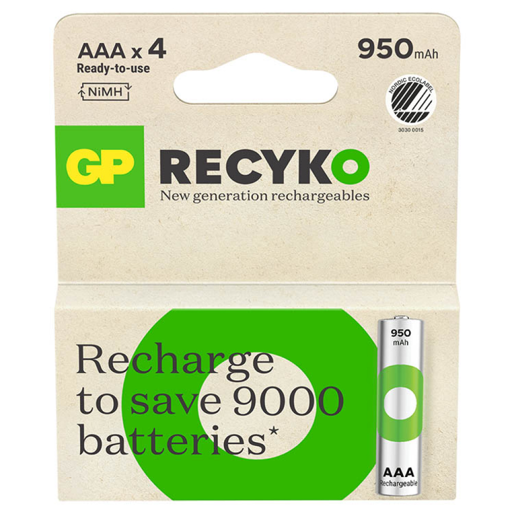 Genopladelige batterier, GP ReCyko i gruppen / Batterier hos SmartaSaker.se (14485)