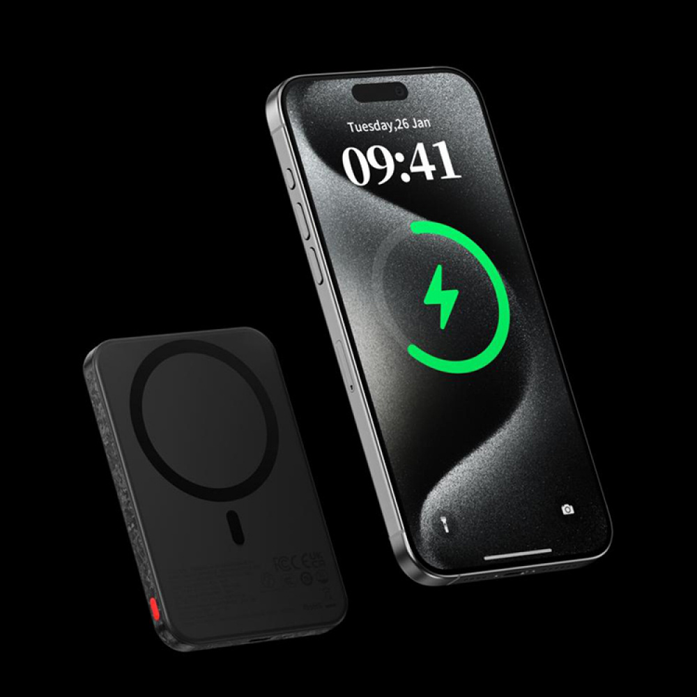 Powerbank med trådløs opladning i gruppen Hjem / Elektronik / Opladere og powerbanks hos SmartaSaker.se (14527)