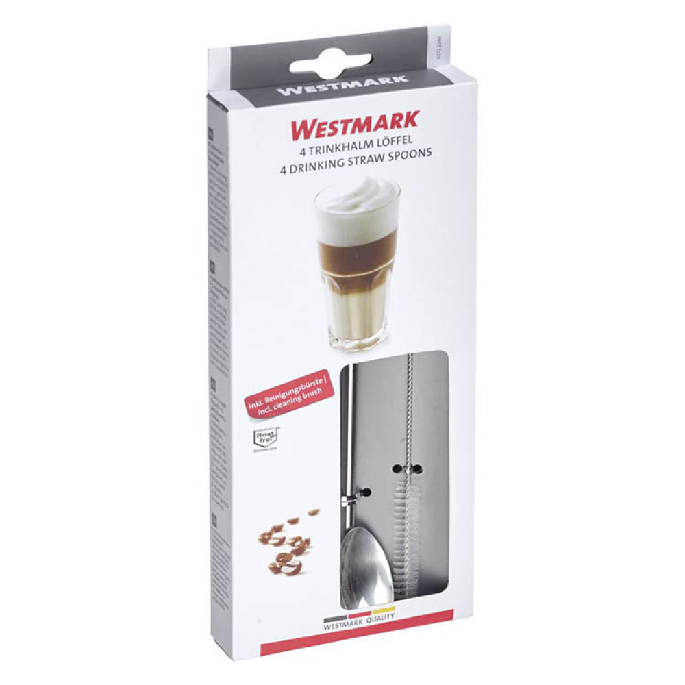 Sugerør med ske 4-pak i gruppen Hjem / Køkkenredskaber / Drikkevarer hos SmartaSaker.se (14588)