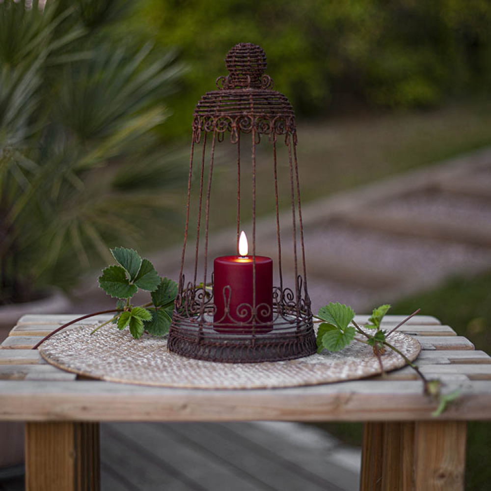 Lille bloklys med skumringssensor, Rød i gruppen Belysning / Udendørsbelysning / Bloklys og lanterner hos SmartaSaker.se (14687)