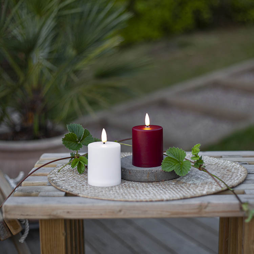 Lille bloklys med skumringssensor, Rød i gruppen Belysning / Udendørsbelysning / Bloklys og lanterner hos SmartaSaker.se (14687)