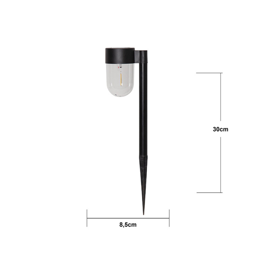 Solcelledrevet havebelysning, 2-pak, 30 cm i gruppen Belysning / Udendørsbelysning / Solcellelamper hos SmartaSaker.se (14849)
