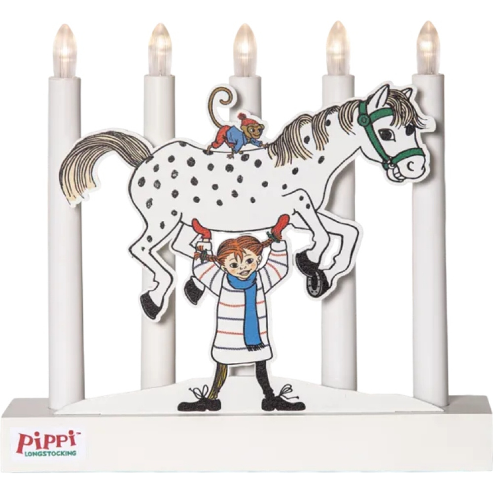 Batteridrevet Pippi-adventslysestage i gruppen Højtider / Advent og jul / Julebelysning hos SmartaSaker.se (14884)