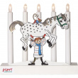 Batteridrevet Pippi-adventslysestage