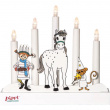 Batteridrevet Pippi-adventslysestage