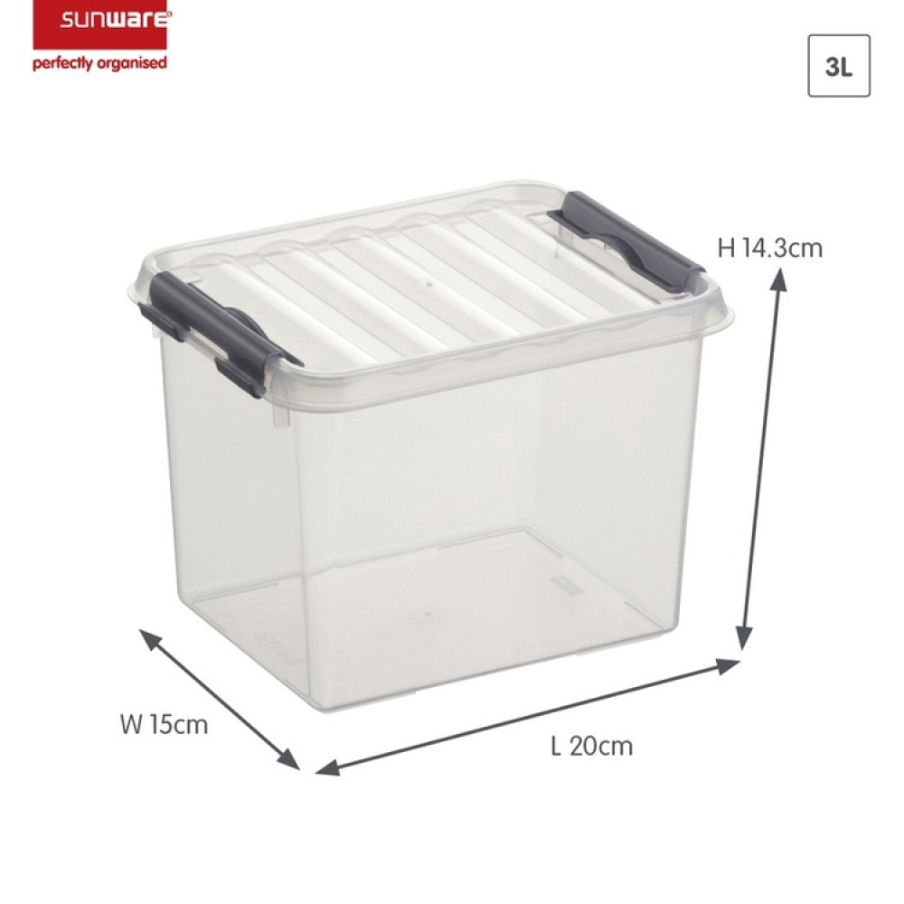 Opbevaringsboks 3L, Q-Line i gruppen Opbevaring / Opbevaringskasser / Småopbevaring hos SmartaSaker.se (40024)