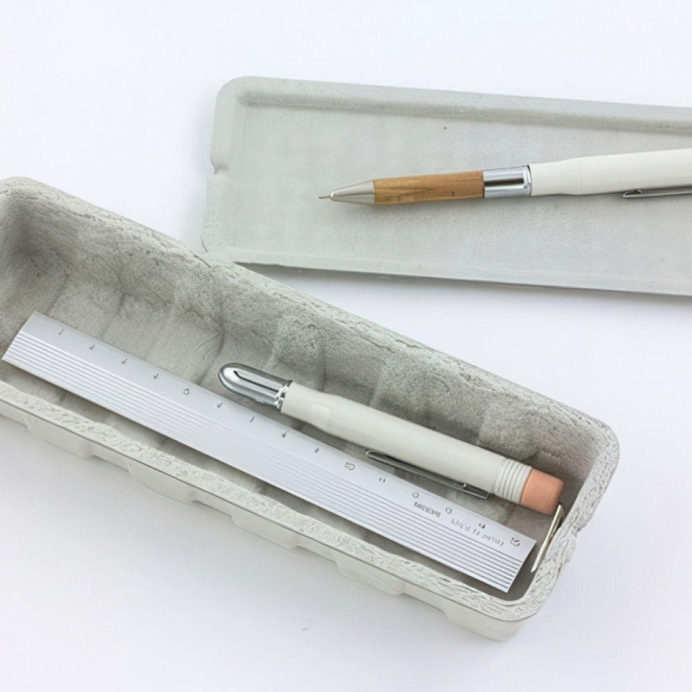 Æske af genbrugspapir, MIDORI PULP PEN STORAGE, hvid i gruppen Opbevaring / Opbevaringskasser / Småopbevaring / Askar hos SmartaSaker.se (40026)
