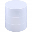 Æske med spejl, COSMETIC TOWER, Ø 13 x H14 cm, Hvid