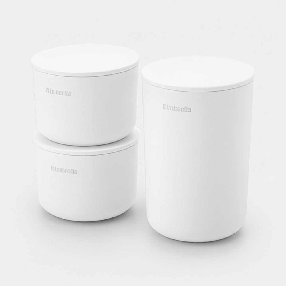 Opbevaringskrukker med låg 3-pak, Brabantia i gruppen Opbevaring / Badeværelsesopbevaring / Makeupopbevaring hos SmartaSaker.se (40051)
