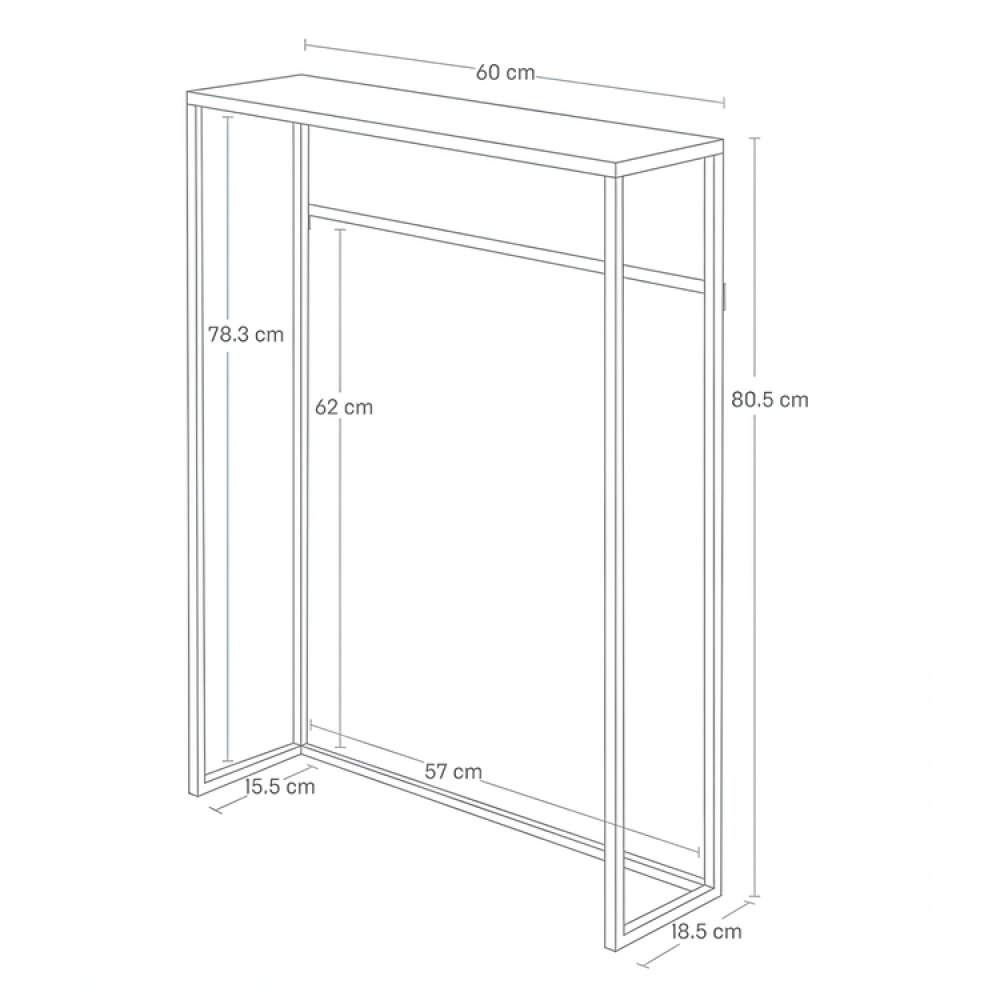 Smalt konsolbord, 60 cm, Yamazaki i gruppen Opbevaring / Hallopbevaring hos SmartaSaker.se (40057)